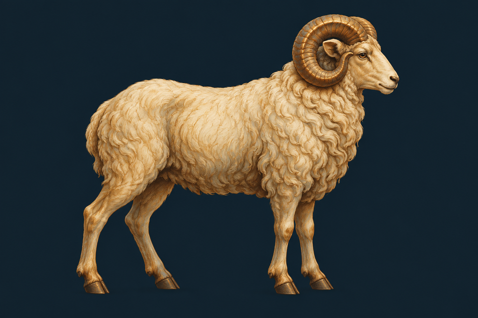 Stylized ram illustration